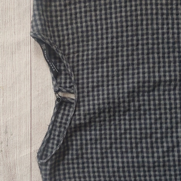 ZARA GINGHAM TOP WITH FLOWY EDGE DETAILS - Picture 5 of 11